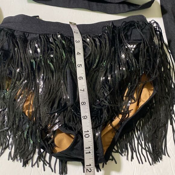 Revolution 10th House Dance Costume 2 piece black sequin BIONIC TH23116 MA adult - Picture 7 of 14